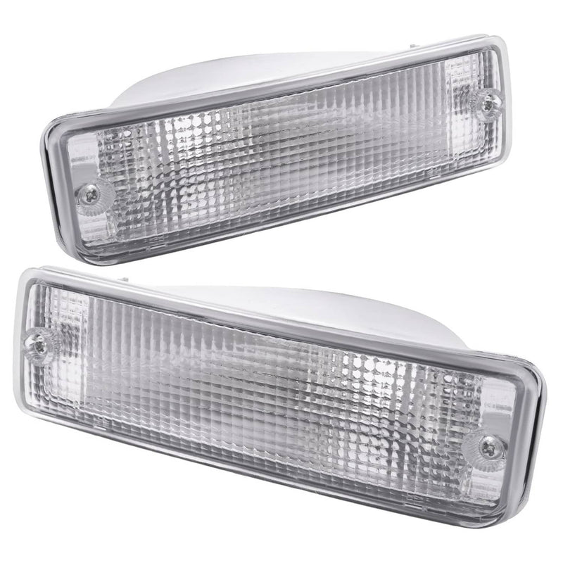 DURAFORCE Clear Corner Lights Bumper Signal Lights for Toyota Pickup 1992-1995 2WD