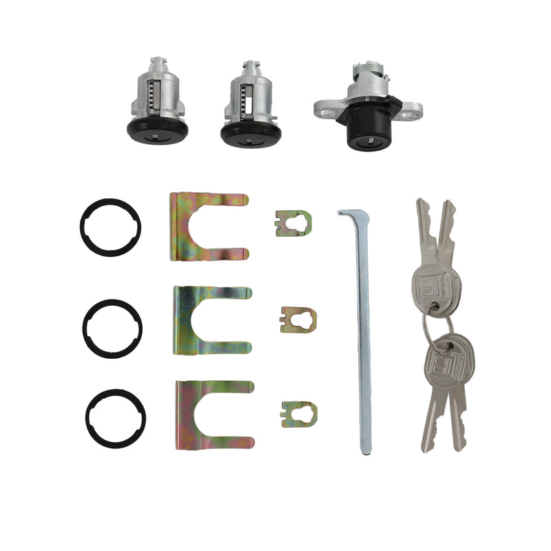 PY472 Black Doors & Hatch Lock Cylinder Set for 1993-2002 Camaro Firebird