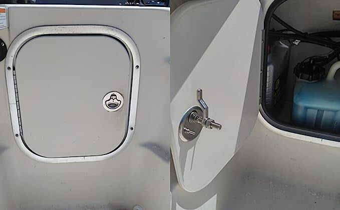 Boat Cam Latch 316 Stainless Steel Marine Hatch Pull with Back Plate Screws