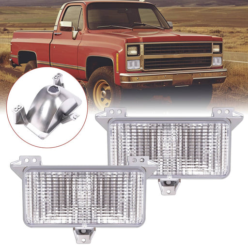 DURAFORCE Turn Signal Corner Park Lights for Chevy for GMC Pickup Truck 1983-1991 Pair