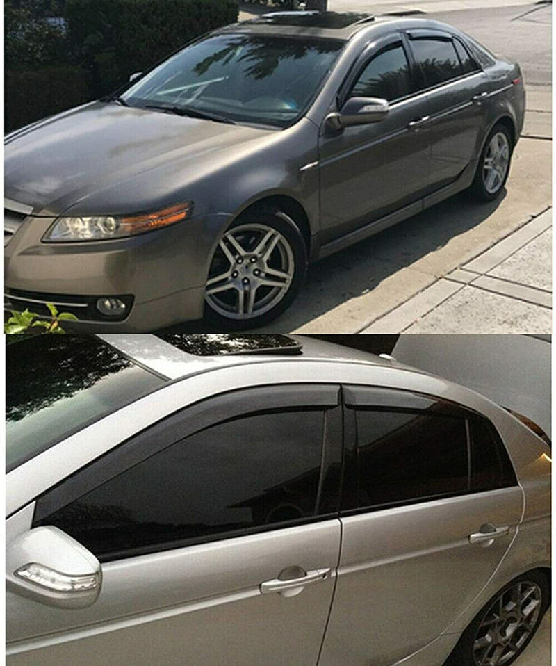 DURAFORCE For 2004-2008 Acura TSX Sedan Window Visor Vent Shade Sun Rain Guards Deflectors