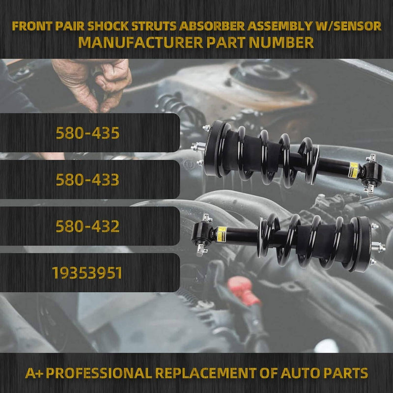 2x Front Shock Struts Magneride for 2007-2014 Chevy Tahoe GMC Cadillac Escalade