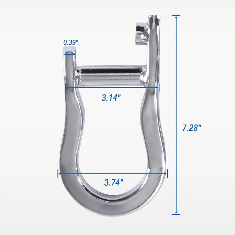 2Pcs Chrome Tow Hooks 84072462 for Chevrolet GMC Silverado Sierra 1500