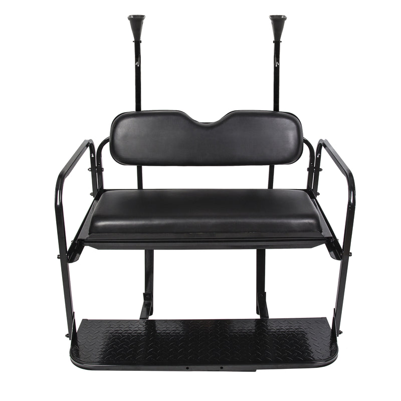 Golf Cart Flip Rear Back Seat Kit Black for Club Car Precedent Tempo Onward 04+