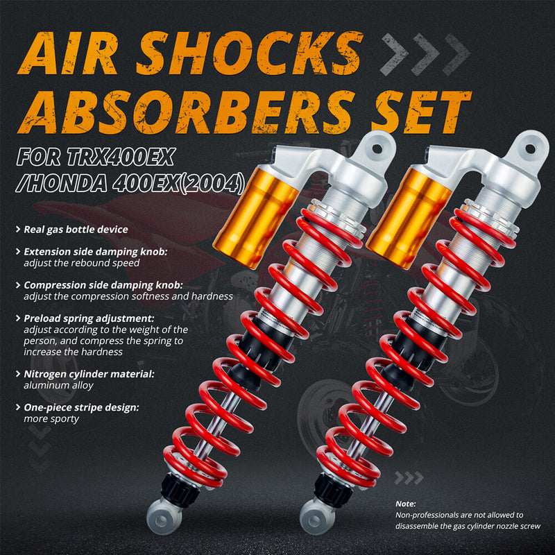 2PCS Adjustable Front Air Shocks Absorbers Set for Honda TRX450R TRX400EX ATV