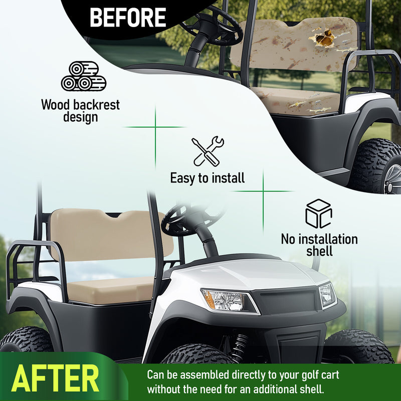 Front Seat Bottom Cushion Assembly Set for EZGO RXV 2008-UP Golf Cart