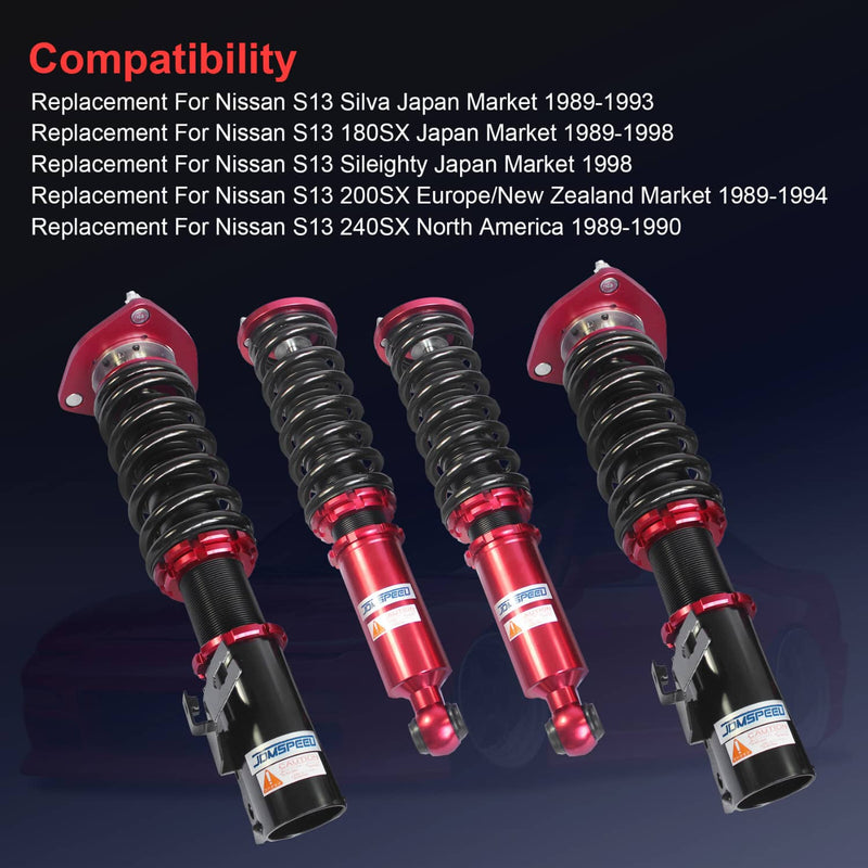 Coilovers Suspension Struts for 1989-1994 Nissan 240SX S13 Struts Adj Height
