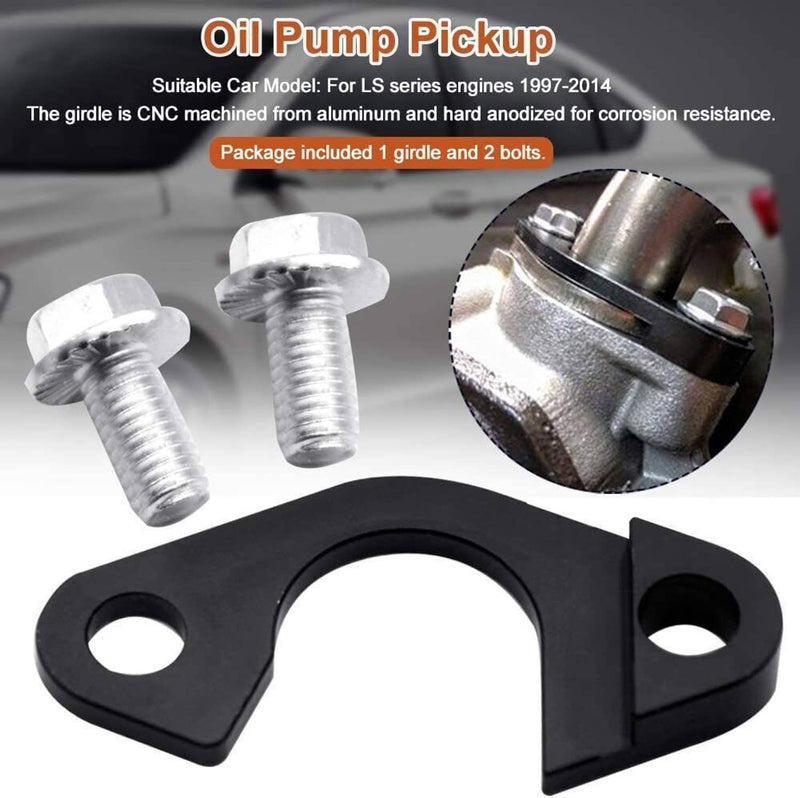 Oil Pump Pickup Girdle Bracket Tube Hold Down Brace Support for LS Series
