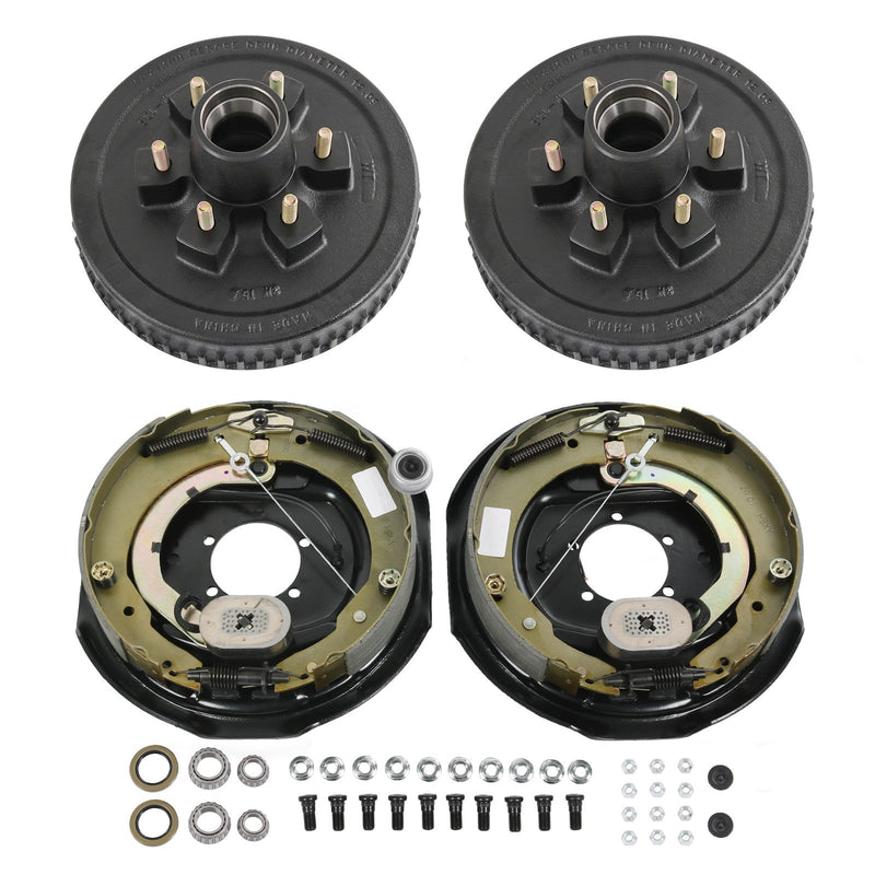 6 on 5.5" Hub Drum Kits with 12" x 2" Self-Adjusting Electric Brake