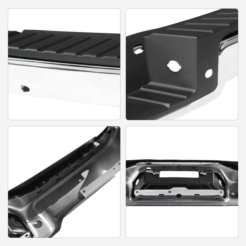 Chrome Rear Bumper Assembly Step Bumper with Hole for Ford F150 F250 2006-2008