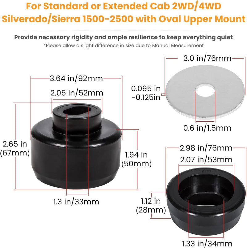 Body Cab Mount Bushing Kit for Chevy Silverado GMC Sierra 1999-2014 7-141
