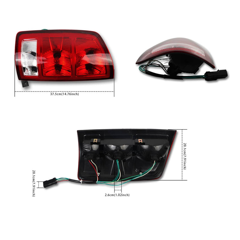 Tail Lights w/Circuit Board for Dodge Ram 1500 2500 3500 Pickup 2002-2006 Pair