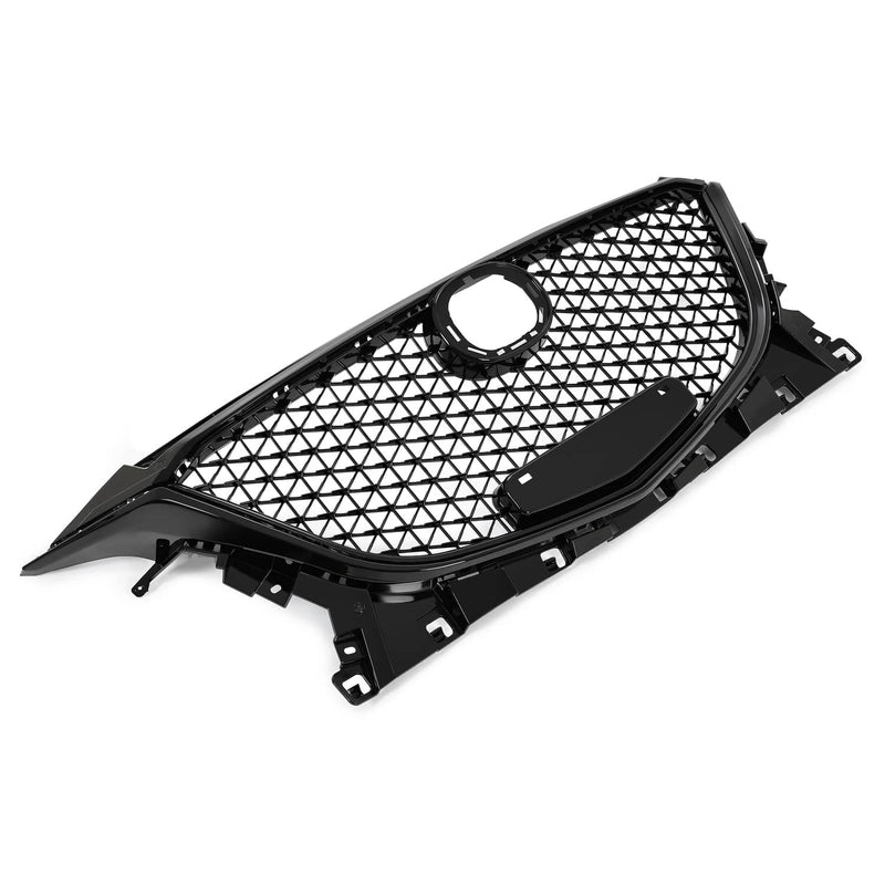DURAFORCE 15 Honeycomb Upper Grille Bumper Assembly Set for Mazda 3 Axela 2014-2016 Black