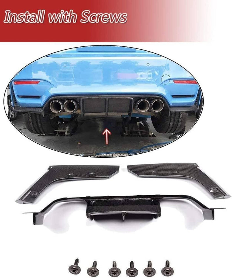 Carbon Fiber Color Rear Bumper Diffuser Lip for BMW F80 M3 F82 F83 M4 15-20