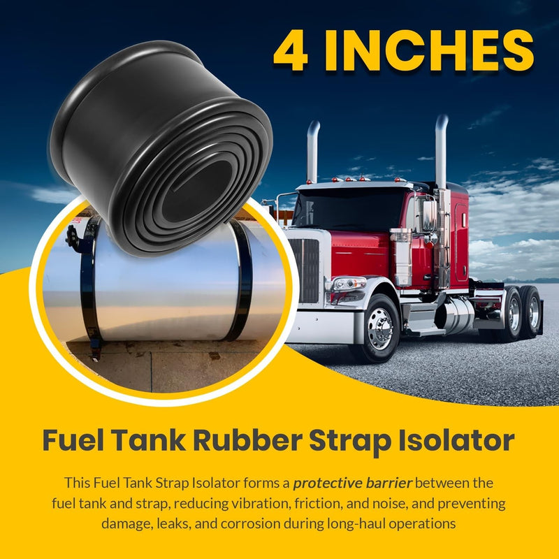 4-Inch Fuel Tank Strap Isolator Gas Tank Cushion 6ft for Semi-trailer