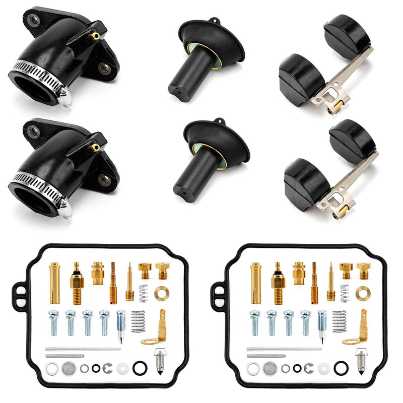 Carburetor Rebuild Kit & Intake Manifold for Yamaha V Star 650 XVS650 98-16