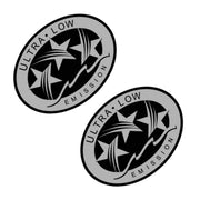DURAFORCE Ultra Low Emission 3 Star California DOT Outboard Graphic Sticker Decal Silver 2