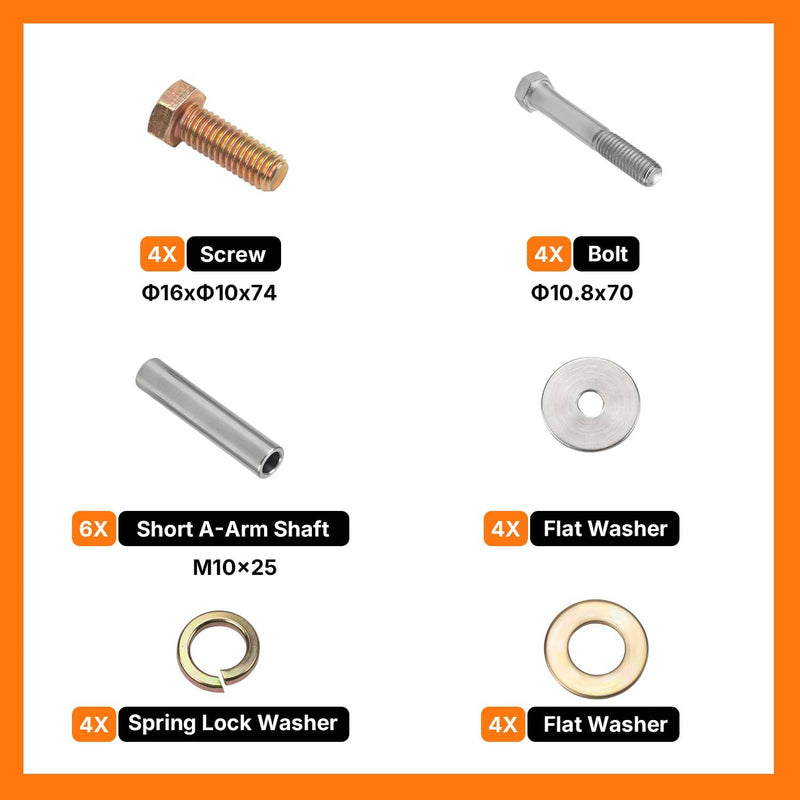 5020826 Rear A-Arm Bushing Shafts Kit for Polaris Sportsman 400 450 600 700