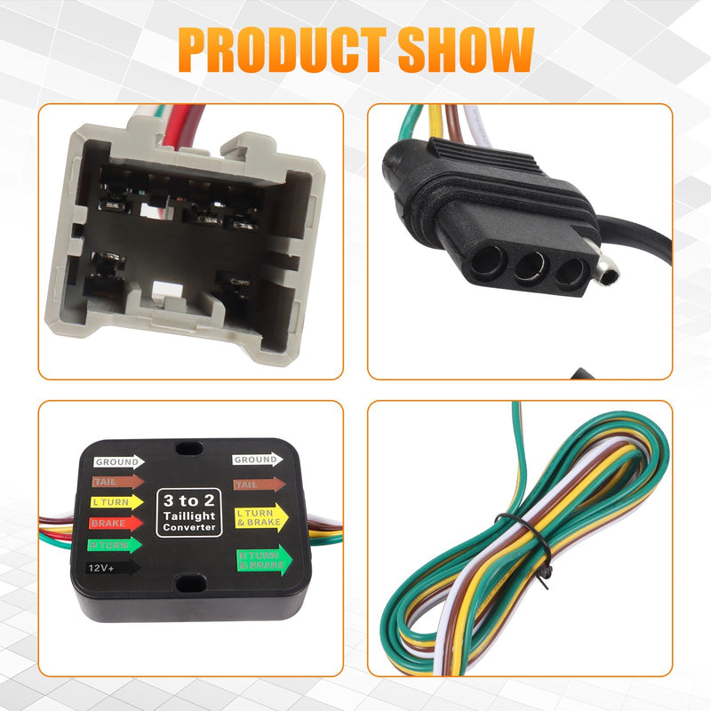 55336 Trailer Hitch Wiring Tow Harness for Honda Pilot 2003-2008 CR-V 1997-2006