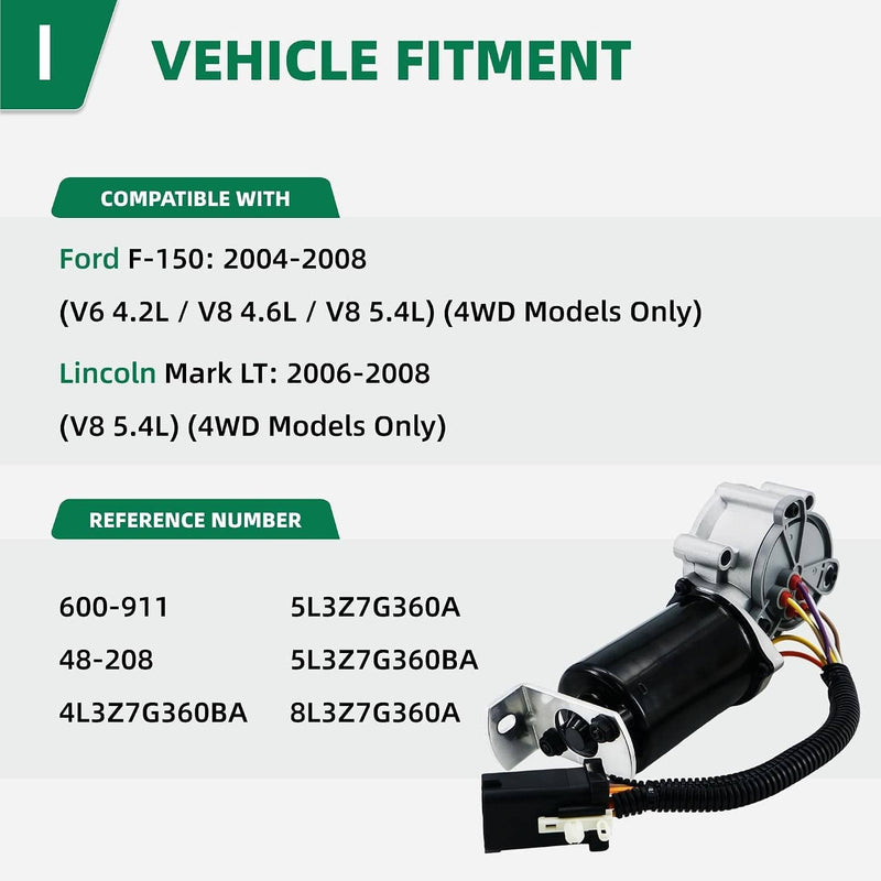 600-911 Transfer Case Shift Motor Actuator for Ford F150 2004-2008