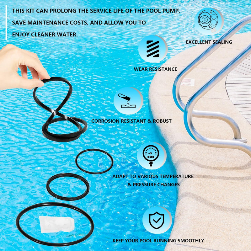 Complete Pump O-Ring Rebuild Repair Kit for Pentair Challenger Pool Pump Models