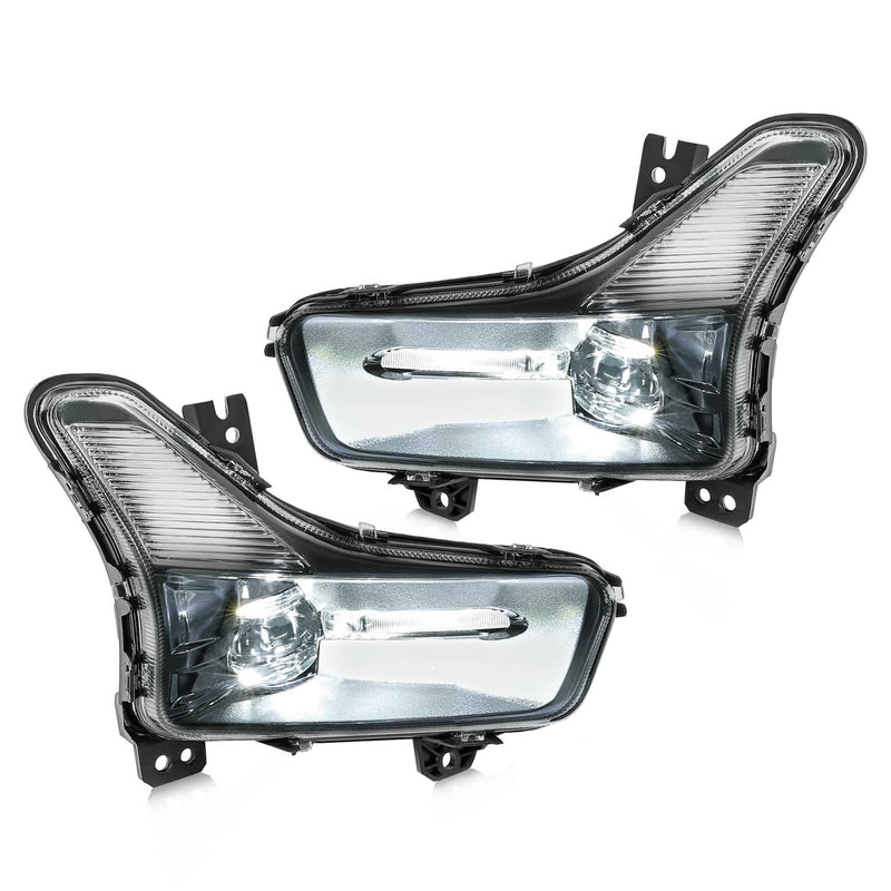 DURAFORCE #KS7Z15200B LED Fog Lights Clear Driver Passenger Side for Ford Fusion 2019-2020