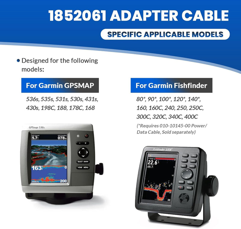 1852061 MKR-US2-1 Universal Sonar 2 Adapter Cable for Garmin 6-Pin 4-Pin