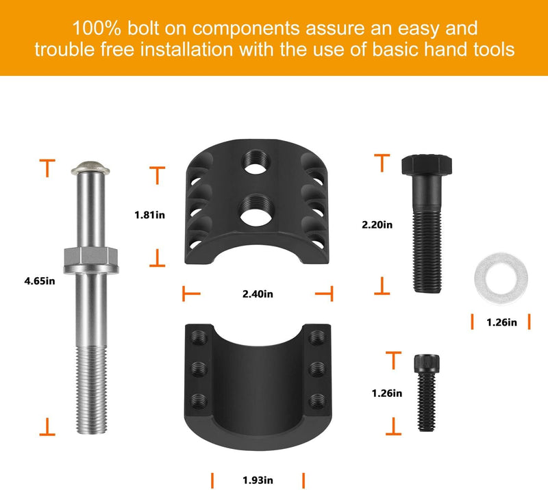 Steering Stabilizer Tie Rod Clamp Relocation Kit for Jeep JK JL 1-1/2in OD Tube