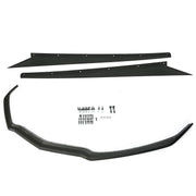 DURAFORCE Front Bumper Lip Side Skirts for Corvette C8 Z51 2020-2023 5VM Style Black