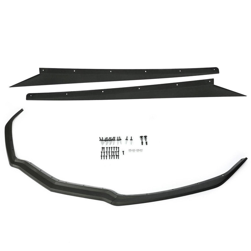 DURAFORCE Front Bumper Lip Side Skirts for Corvette C8 Z51 2020-2023 5VM Style Black