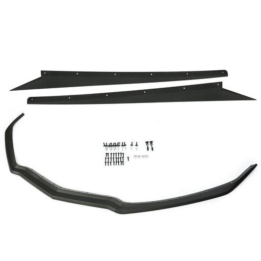DURAFORCE Front Bumper Lip Side Skirts for Corvette C8 Z51 2020-2023 5VM Style Black