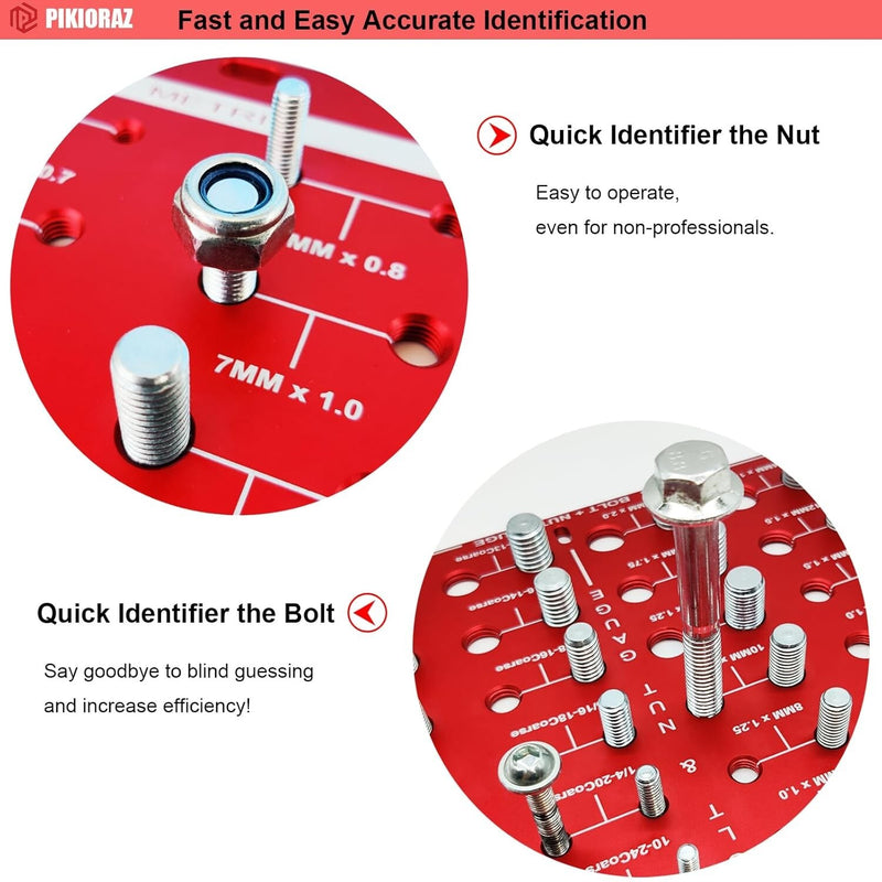34 Standard Metric Nut Bolt Thread Checker Identifier Gauge