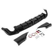 DURAFORCE Rear Bumper Diffuser Corner Spat With LED Light for Honda Civic 22-26 Black