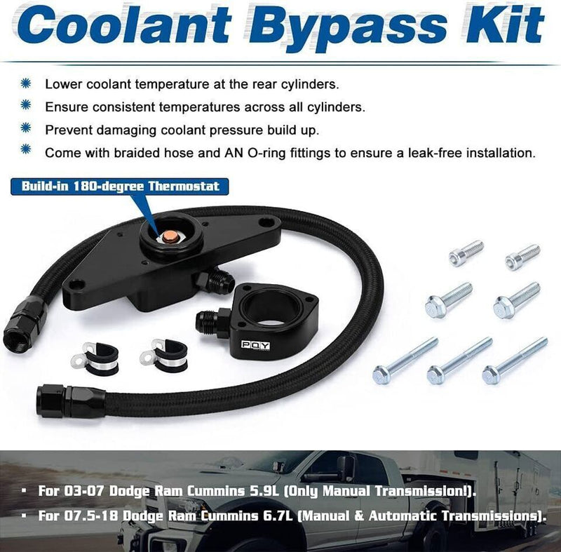 Freeze Coolant Bypass Kit for Dodge Ram 5.9L Cummins 6.7L 2003-2018