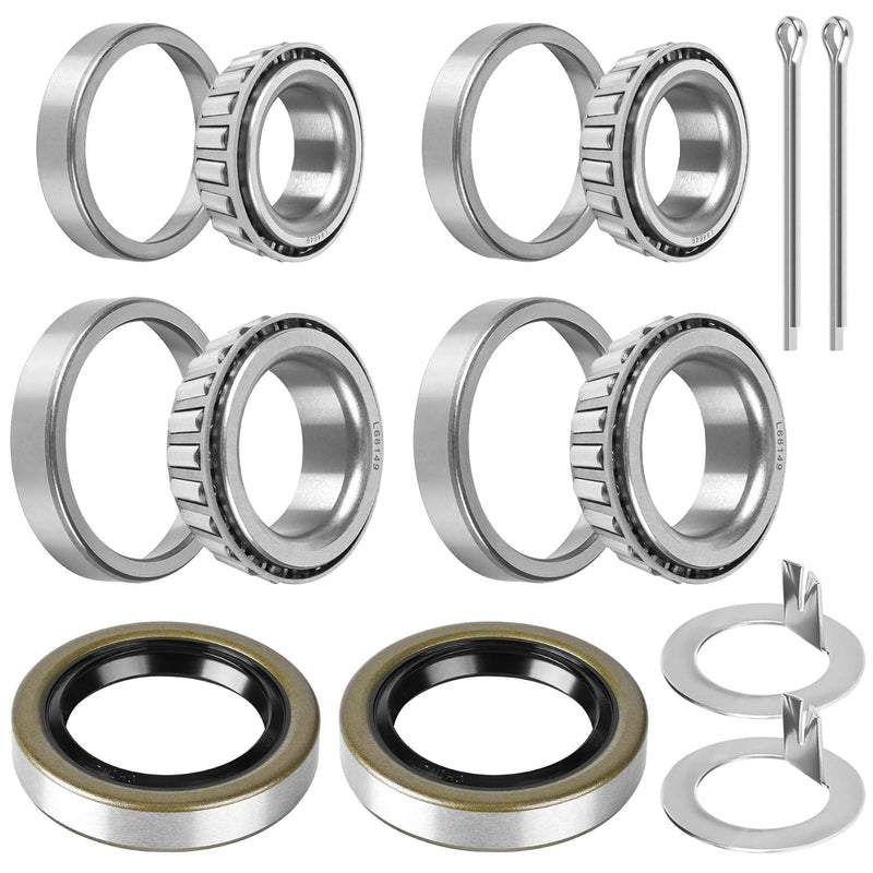 2 Set Trailer Bearing Kit Seals L44649 L44610 L68149 L68111 for 3500# Axle