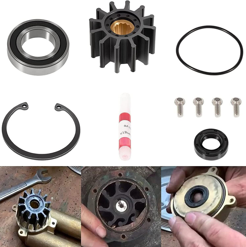 Raw Sea Water Pump Repair Rebuild Kit for Volvo Penta 5.0Gi 5.0GL 5.0GXi 5.0OSi