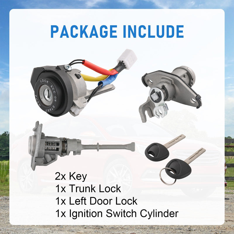 81970-3SA00 Ignition Switch Front Left Door Lock Barrel for Hyundai Sonata 09-14