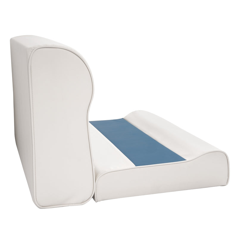 #8WD95-1B-204 28" Pontoon Bench Seat Cushion Set Navy White Blue