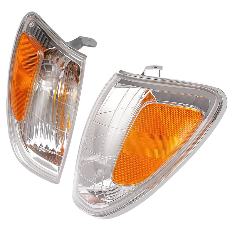 DURAFORCE Corner Signal Marker Lights for Land Cruiser 2005-2007 Chrome Amber L+R Set