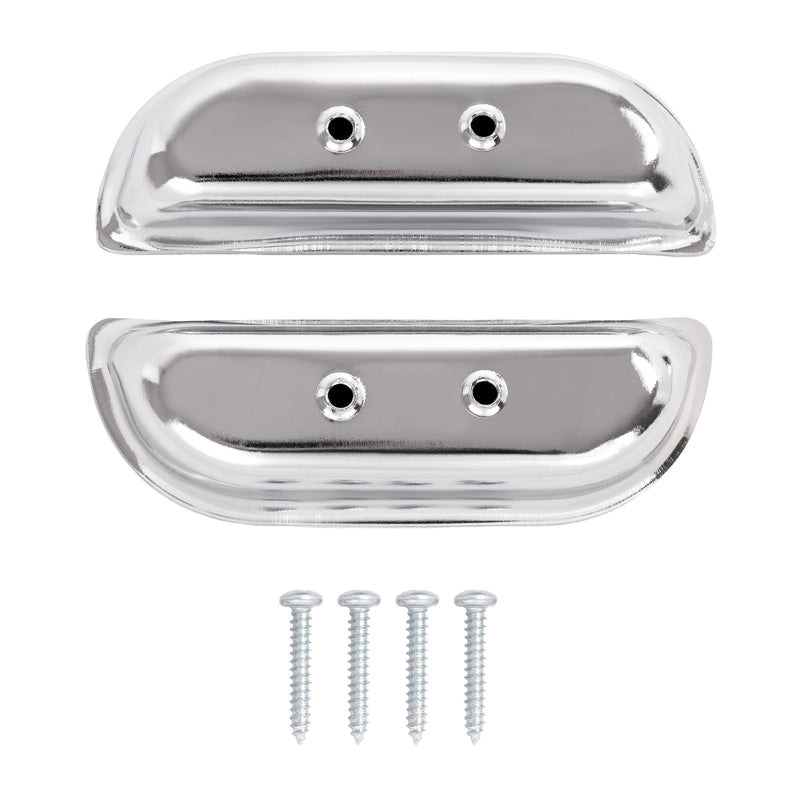 Door Panel Arm Rest Cups Steel Chrome for Ford F-100 F-150 F-350 1973-1979