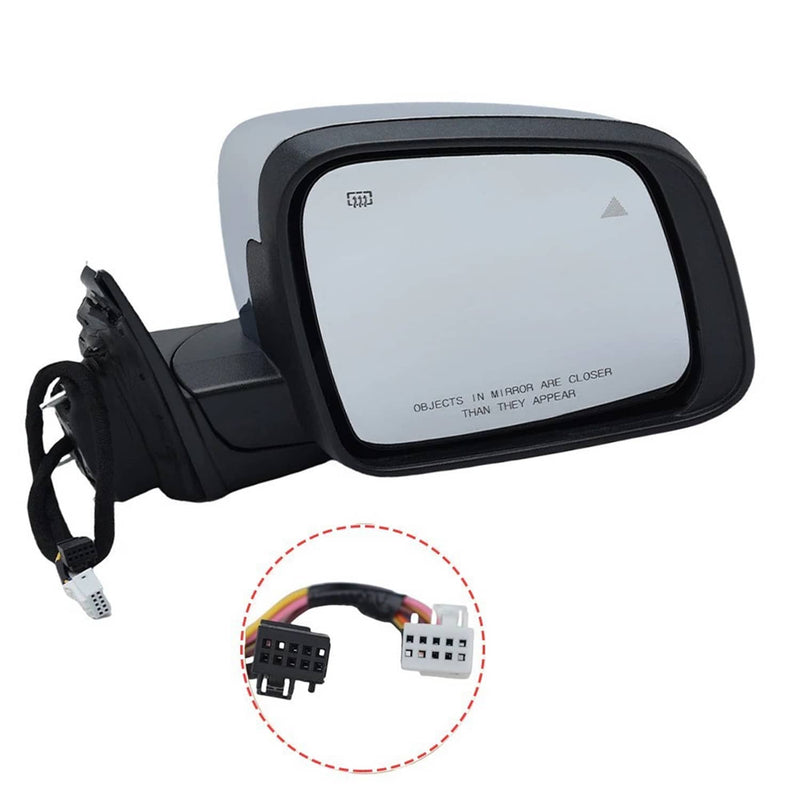 Passenger Side Manual Fold Mirror Blind Spot for Jeep Grand Cherokee 2011-2022