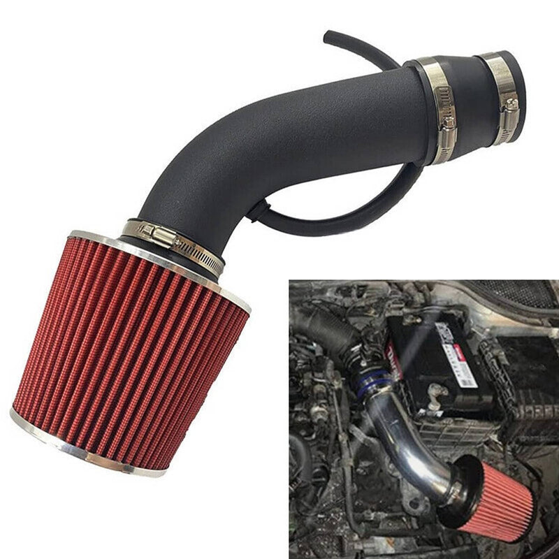 3 Inch Cold Air Intake Filter Induction Kit Aluminum Pipe Power Flow Hose System