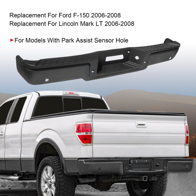 Rear Bumper Assembly Black Step Bumper with Hole for Ford F150 2006 2007 2008