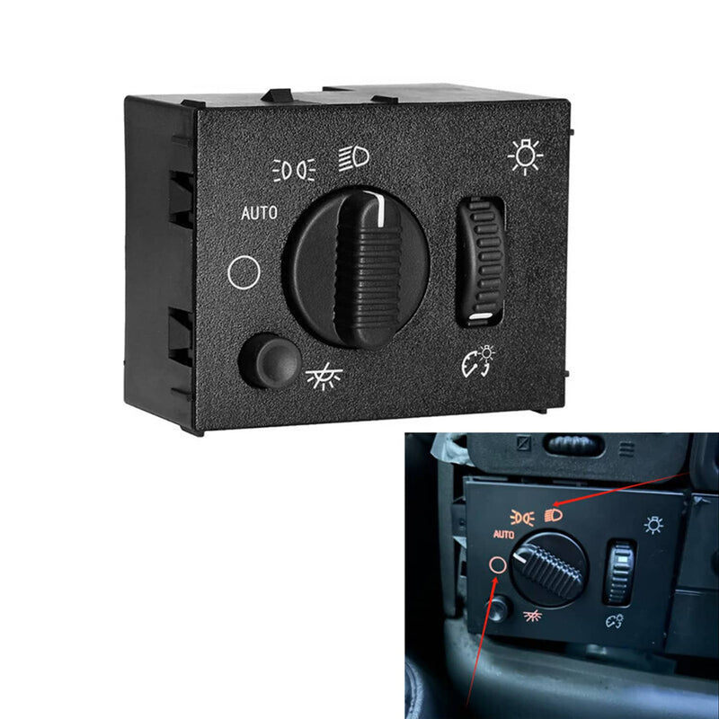 LED Headlight Switch for Chevrolet Silverado Suburban Tahoe Sierra Black