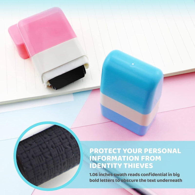 Identity Theft Protection Roller Stamp Guard ID Privacy Confidential Data 2PCS