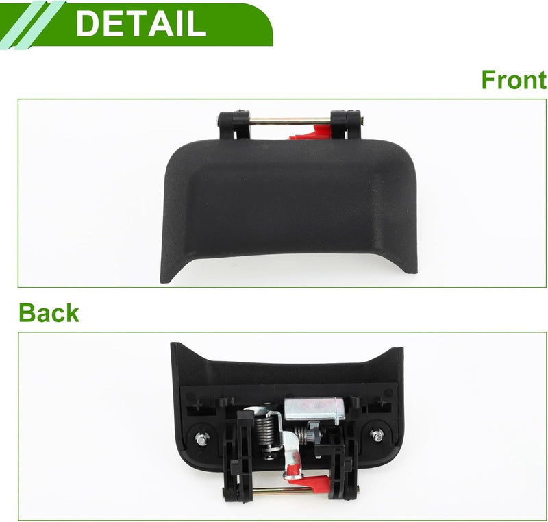 Rear Left Right Exterior Door Handle for 2007-2016 Jeep Compass Black Plastic