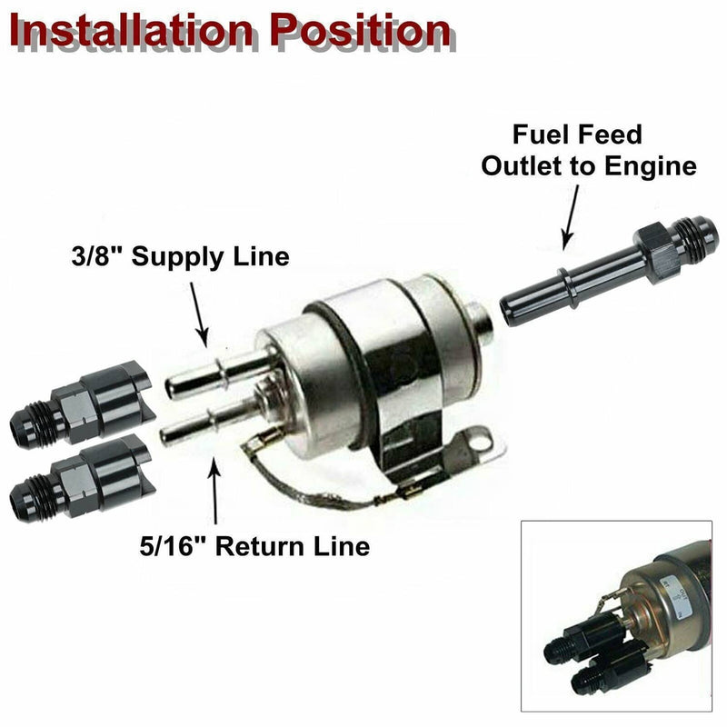 6AN Fuel Adapter Fitting for GM Quick Connect 3/8 & 5/16 EFI Female 2Pcs