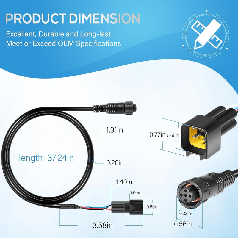 010-12770-00 Engine Bus To J1939 Adapter Cable for Garmin GPSMAP 3FT for Yamaha