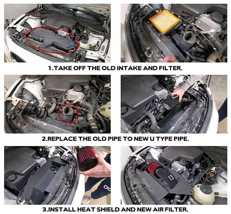 Cold Air Intake Kit for BMW F30 228i 320i 328i 420i 428i 2.0T N20 N26 12-16