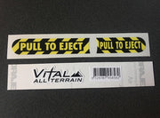 DURAFORCE Pull to Eject Decal Sticker Set for Jeep Wrangler JK JKU Sahara Rubicon SE